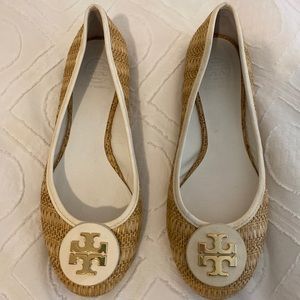 Tory Burch Raffia Flats